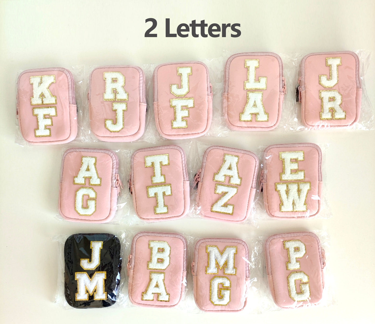 2 Letters Custom Stanley Tumbler Pouch Personalized Water Bottle Bag Chenille Pouch Fanny Pack 40oz 30oz Stanley Cup Accessories Bridesmaid Gifts Mom