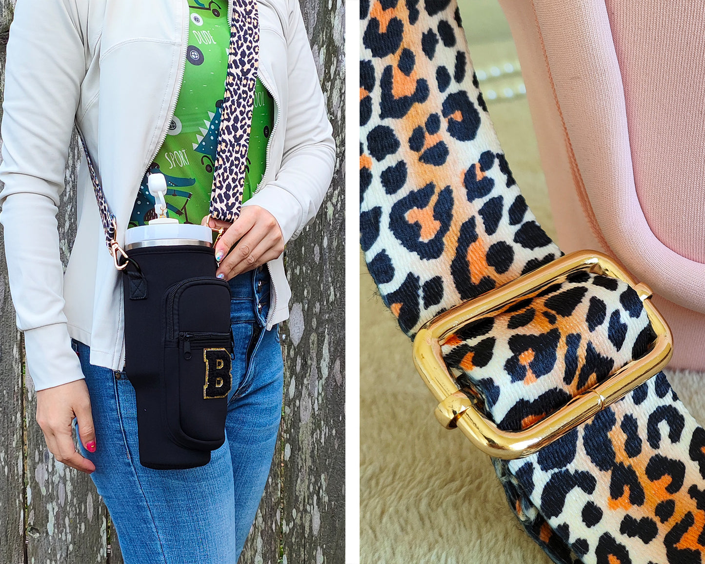 Custom Stanley Cup Strap Pouch Personalized 40oz Stanley Bag Stanley Cup Accessories Carrier Case Quencher Tumbler Water Bottle Bag Holder