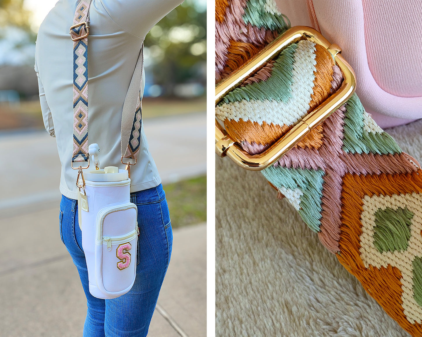 30oz Stanley Cup Strap Pouch Personalized Stanley Carrier Holder Custom Stanley Cup Accessories Bag Tumbler Water Bottle Case Accessory 30Oz