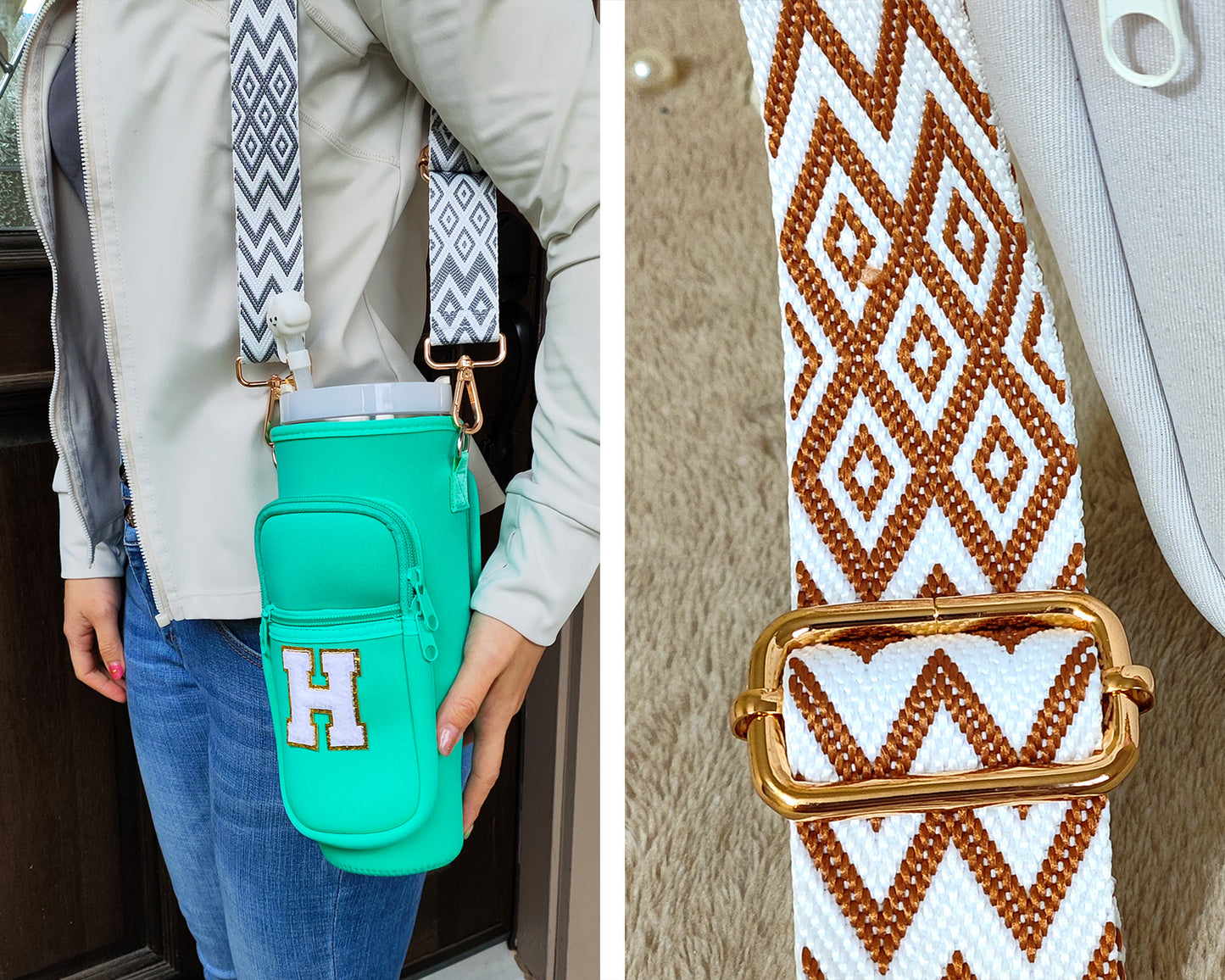 30oz Stanley Cup Strap Pouch Personalized Stanley Carrier Holder Custom Stanley Cup Accessories Bag Tumbler Water Bottle Case Accessory 30Oz