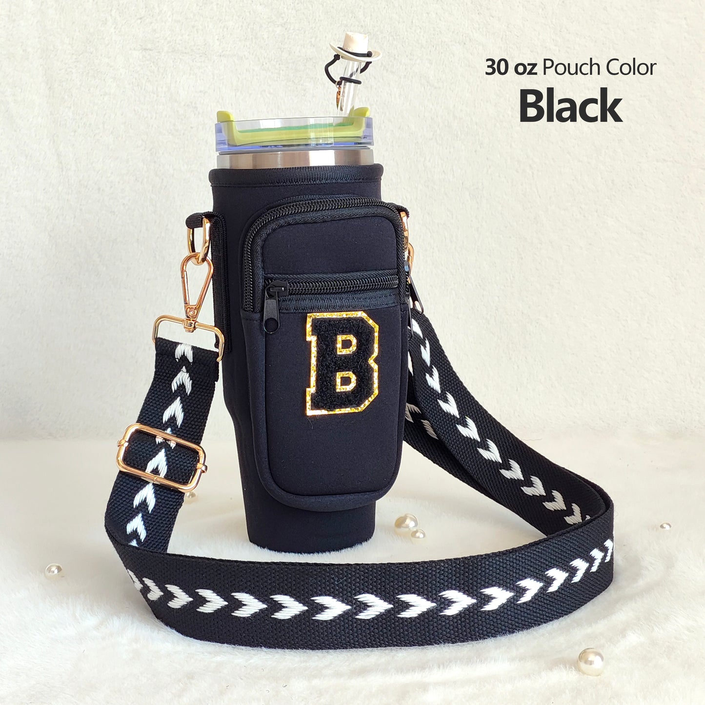 30oz Stanley Cup Strap Pouch Personalized Stanley Carrier Holder Custom Stanley Cup Accessories Bag Tumbler Water Bottle Case Accessory 30Oz