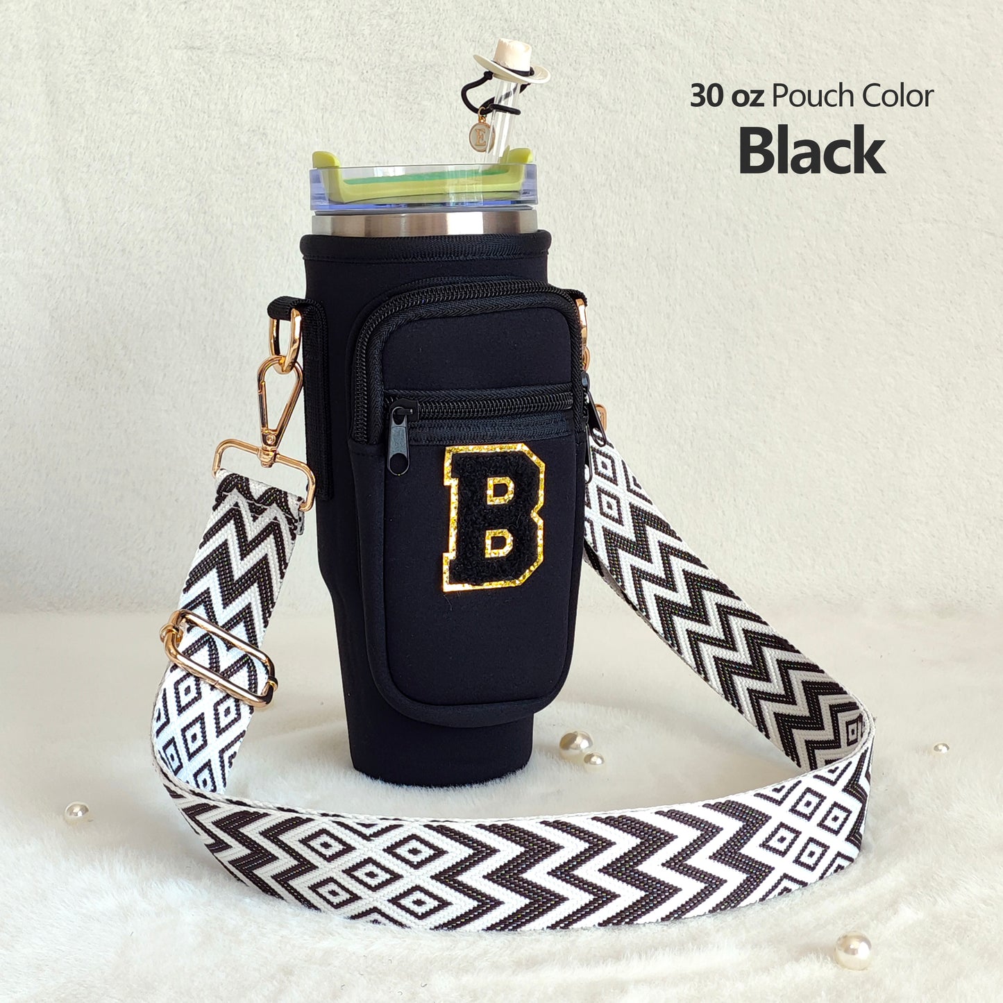 30oz Stanley Cup Strap Pouch Personalized Stanley Carrier Holder Custom Stanley Cup Accessories Bag Tumbler Water Bottle Case Accessory 30Oz