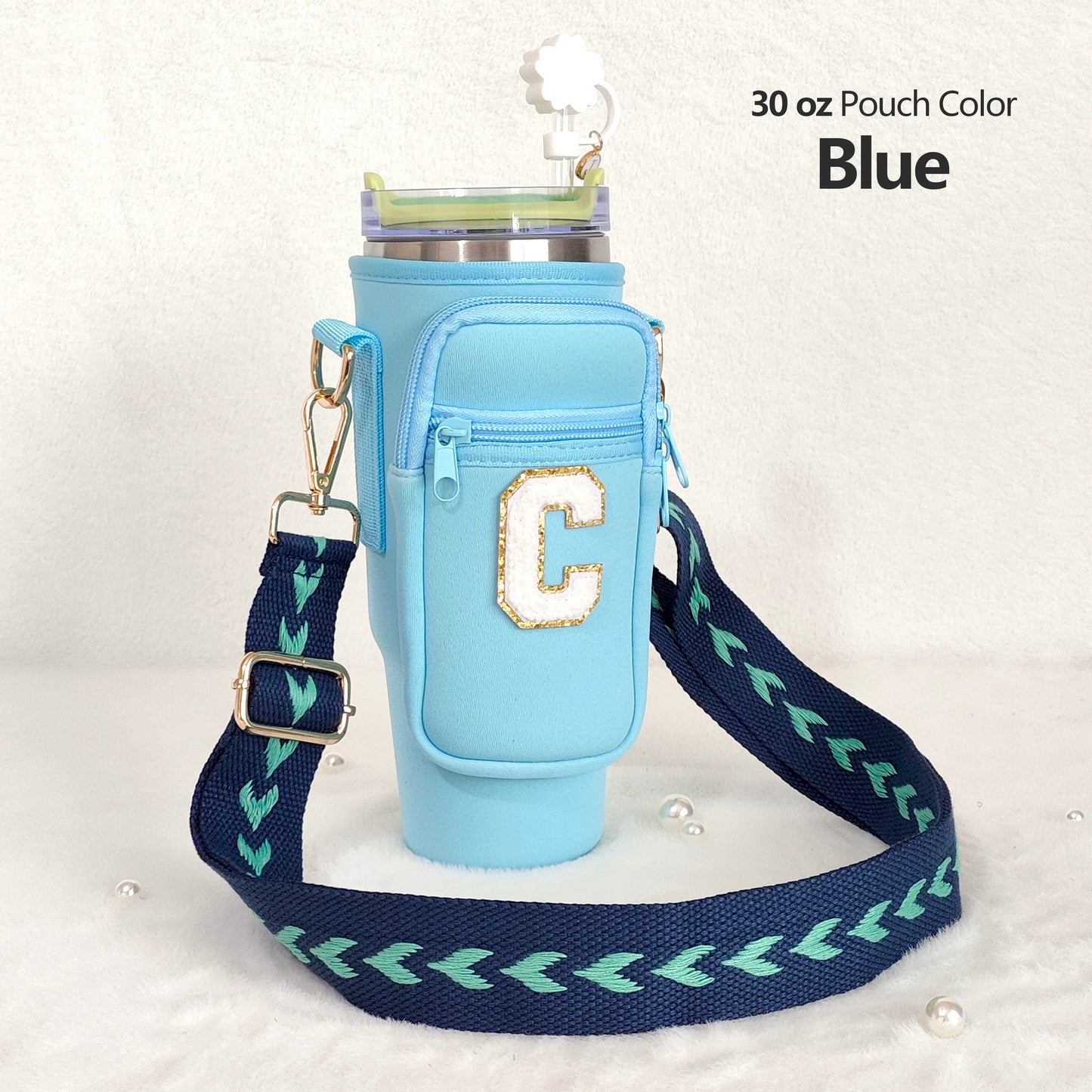 30oz Stanley Cup Strap Pouch Personalized Stanley Carrier Holder Custom Stanley Cup Accessories Bag Tumbler Water Bottle Case Accessory 30Oz