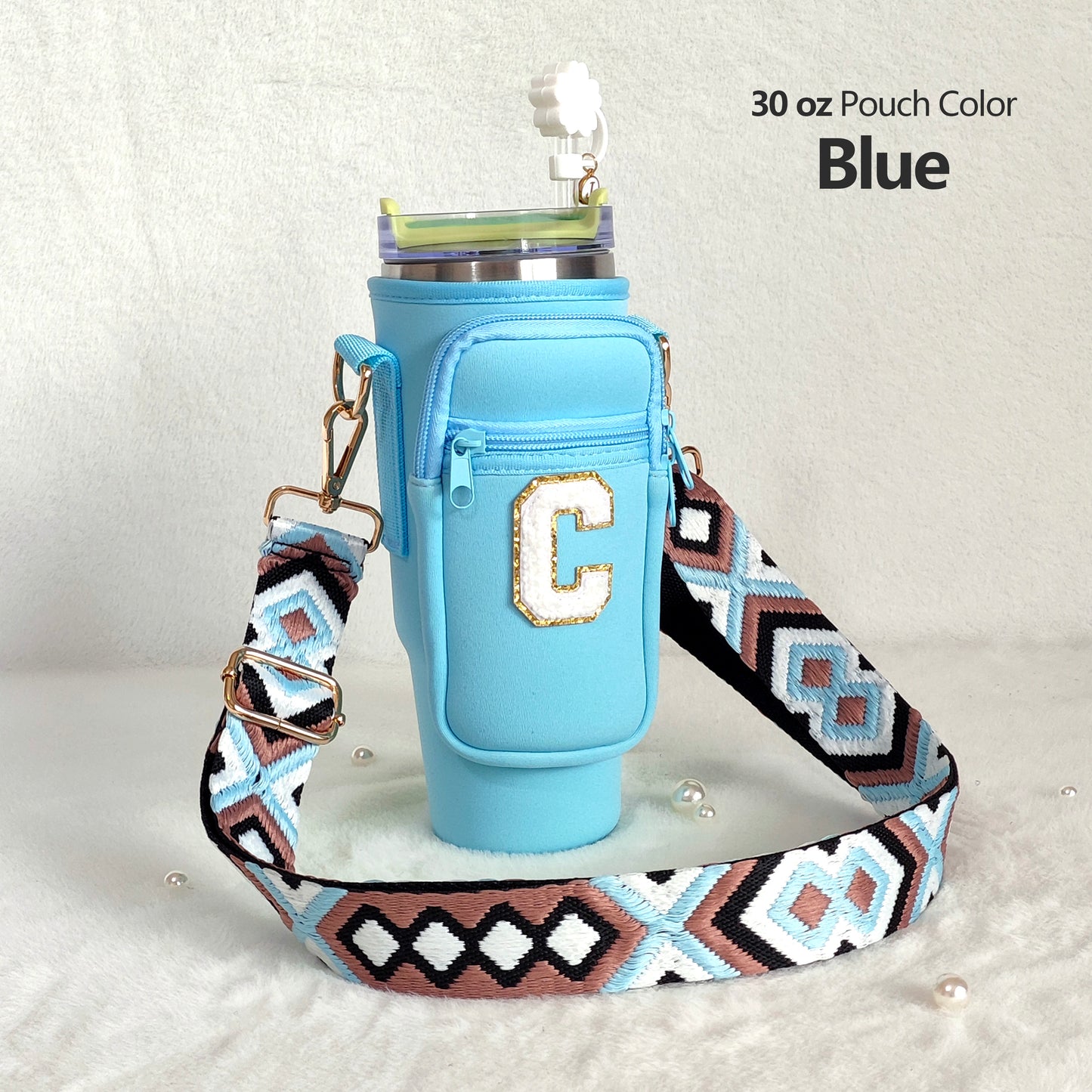 30oz Stanley Cup Strap Pouch Personalized Stanley Carrier Holder Custom Stanley Cup Accessories Bag Tumbler Water Bottle Case Accessory 30Oz