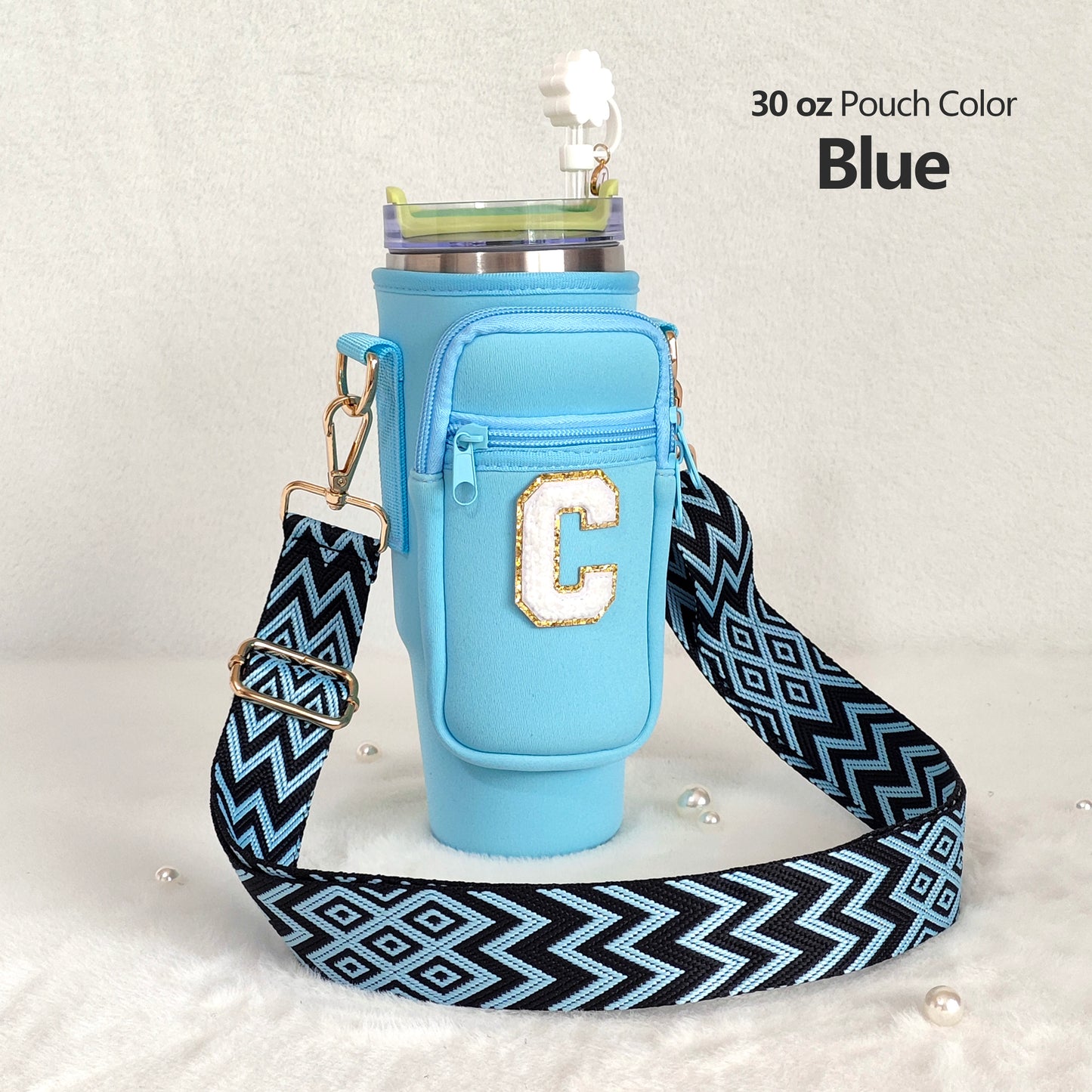 30oz Stanley Cup Strap Pouch Personalized Stanley Carrier Holder Custom Stanley Cup Accessories Bag Tumbler Water Bottle Case Accessory 30Oz