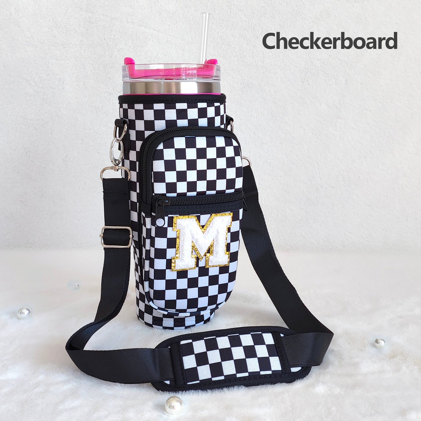 Custom Stanley Cup Strap Pouch Personalized 40oz Stanley Bag Stanley Cup Accessories Carrier Case Quencher Tumbler Water Bottle Bag Holder