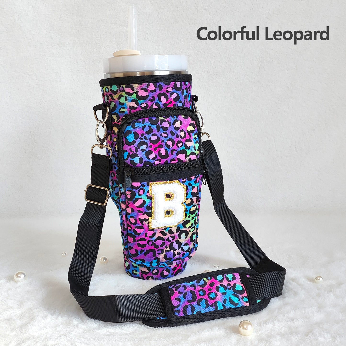 Custom Stanley Cup Strap Pouch Personalized 40oz Stanley Bag Stanley Cup Accessories Carrier Case Quencher Tumbler Water Bottle Bag Holder
