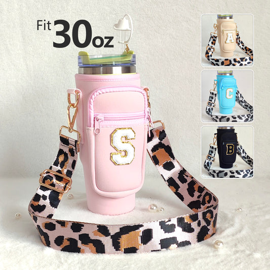 30oz Stanley Cup Strap Pouch Personalized Stanley Carrier Holder Custom Stanley Cup Accessories Bag Tumbler Water Bottle Case Accessory 30Oz