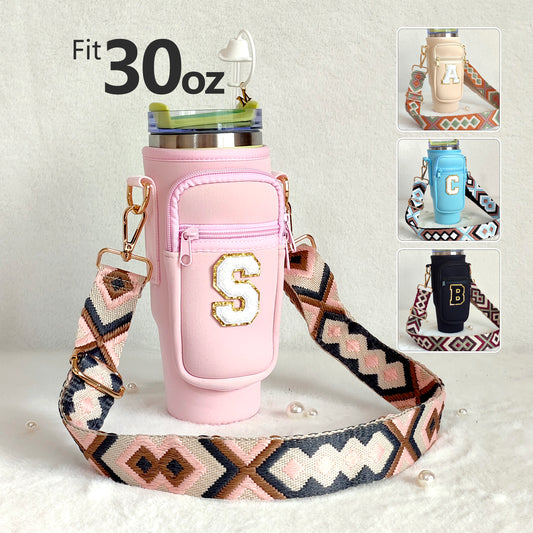 30oz Stanley Cup Strap Pouch Personalized Stanley Carrier Holder Custom Stanley Cup Accessories Bag Tumbler Water Bottle Case Accessory 30Oz