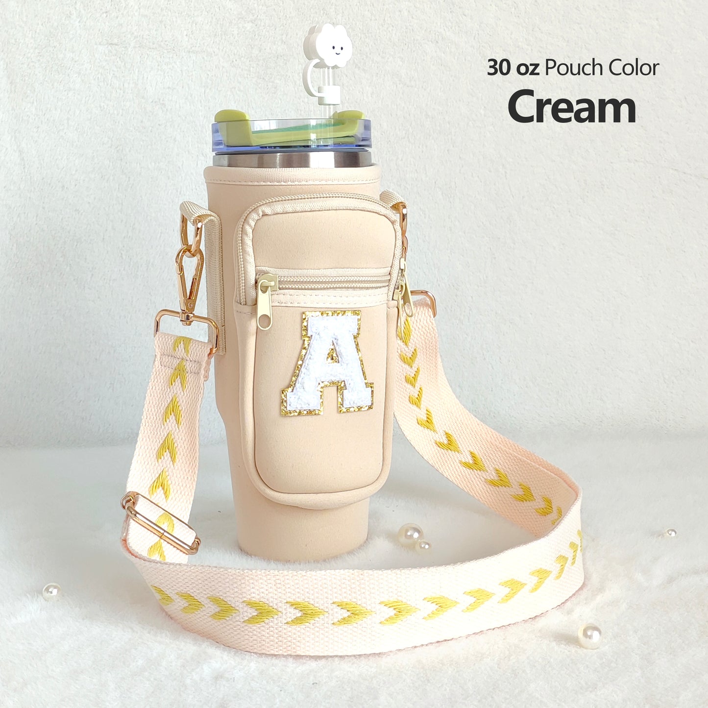30oz Stanley Cup Strap Pouch Personalized Stanley Carrier Holder Custom Stanley Cup Accessories Bag Tumbler Water Bottle Case Accessory 30Oz