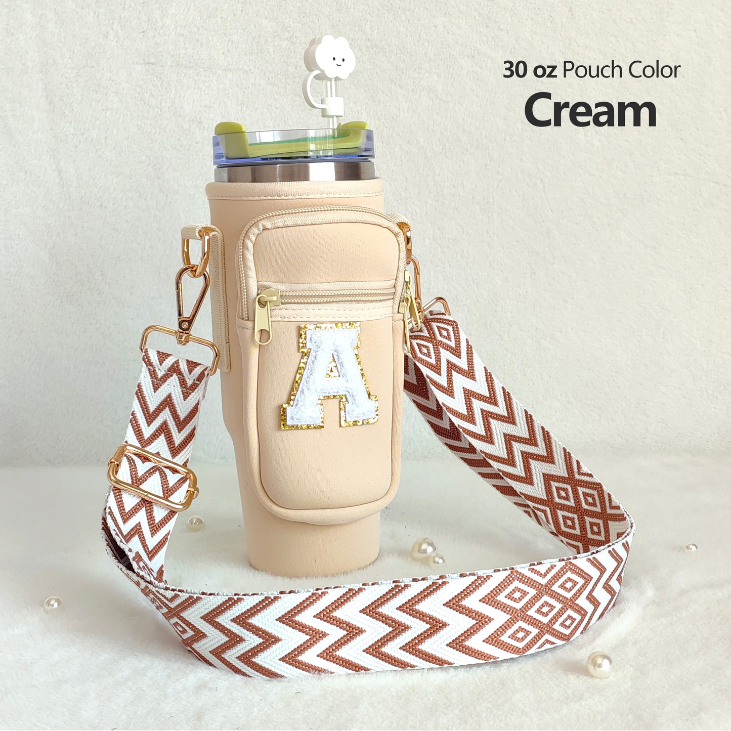 30oz Stanley Cup Strap Pouch Personalized Stanley Carrier Holder Custom Stanley Cup Accessories Bag Tumbler Water Bottle Case Accessory 30Oz