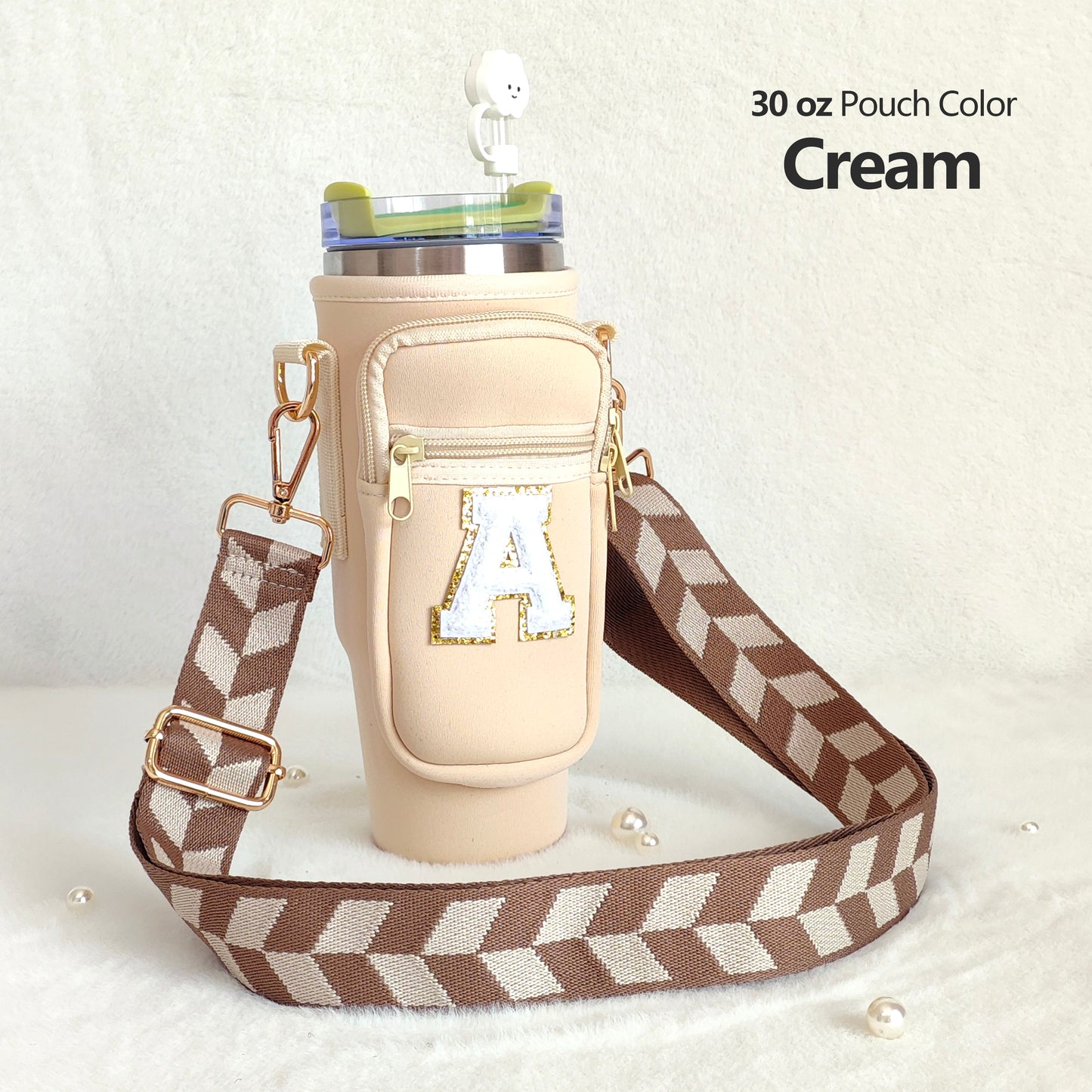 30oz Stanley Cup Strap Pouch Personalized Stanley Carrier Holder Custom Stanley Cup Accessories Bag Tumbler Water Bottle Case Accessory 30Oz
