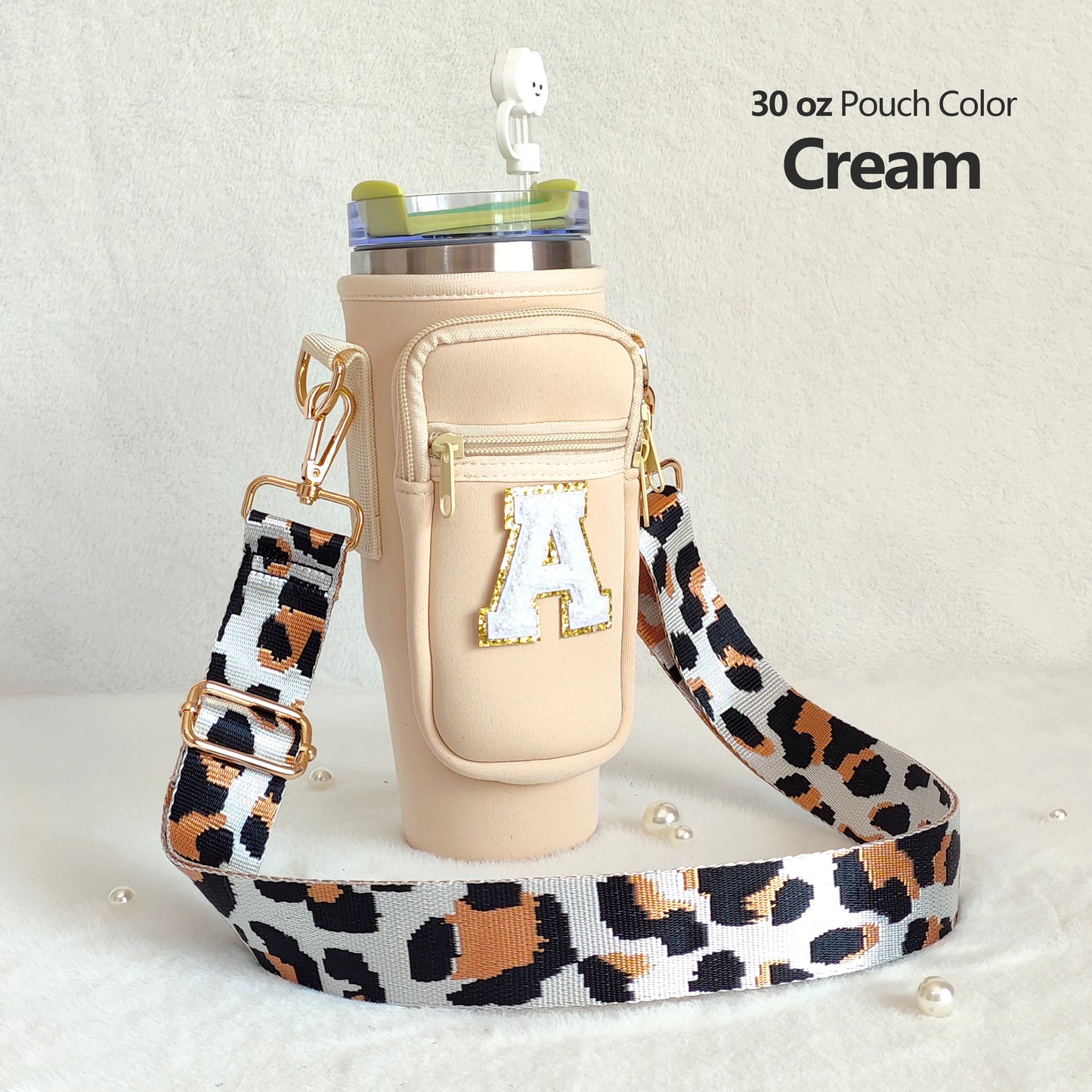 30oz Stanley Cup Strap Pouch Personalized Stanley Carrier Holder Custom Stanley Cup Accessories Bag Tumbler Water Bottle Case Accessory 30Oz