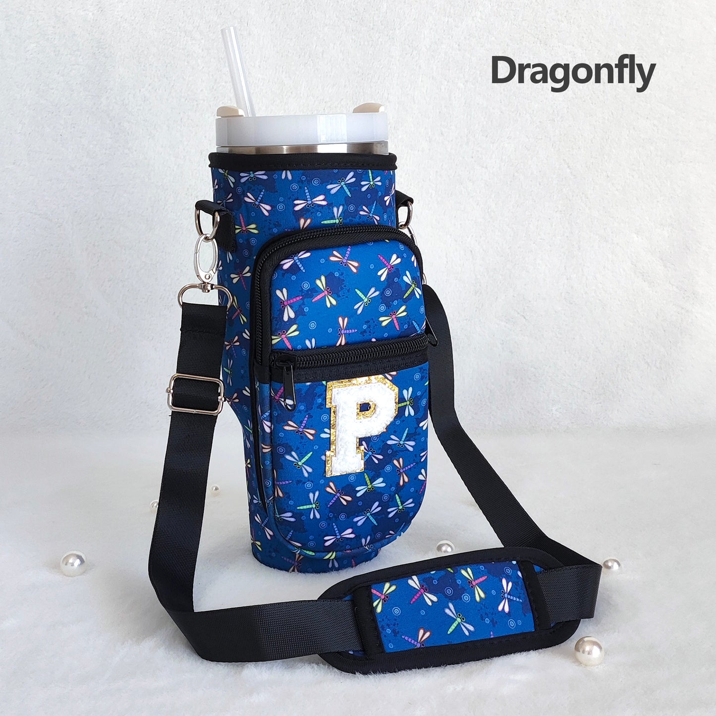 Custom Stanley Cup Strap Pouch Personalized 40oz Stanley Bag Stanley Cup Accessories Carrier Case Quencher Tumbler Water Bottle Bag Holder