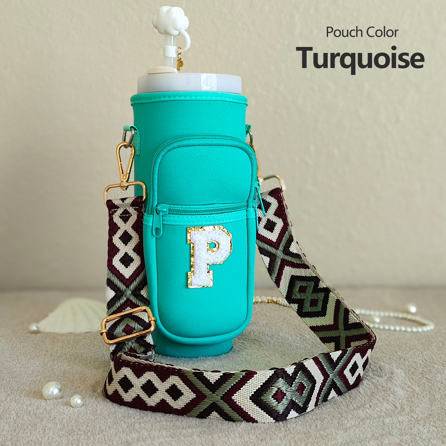 Custom Stanley Cup Strap Pouch Personalized 40oz Stanley Bag Stanley Cup Accessories Carrier Case Quencher Tumbler Water Bottle Bag Holder