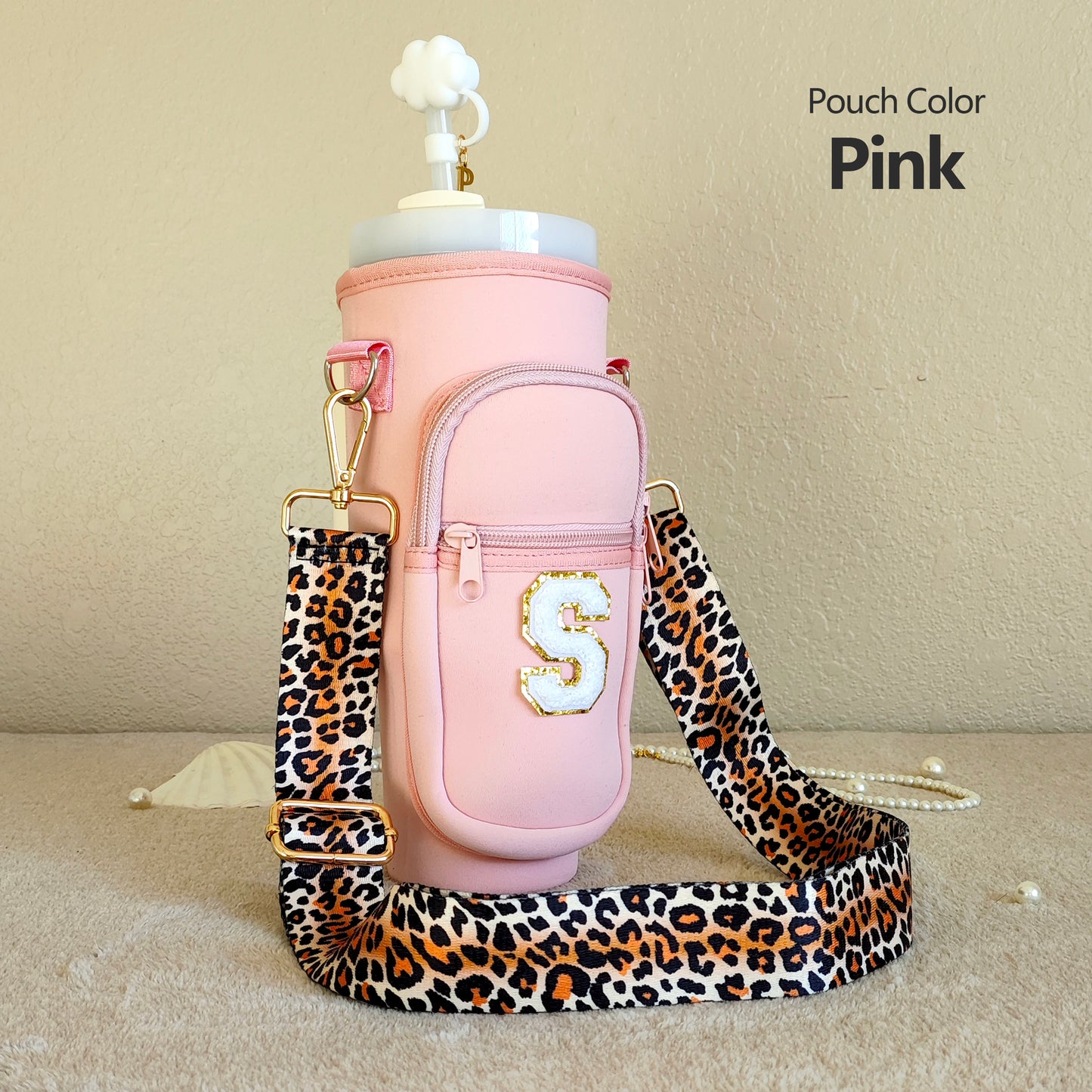 Custom Stanley Cup Strap Pouch Personalized 40oz Stanley Bag Stanley Cup Accessories Carrier Case Quencher Tumbler Water Bottle Bag Holder