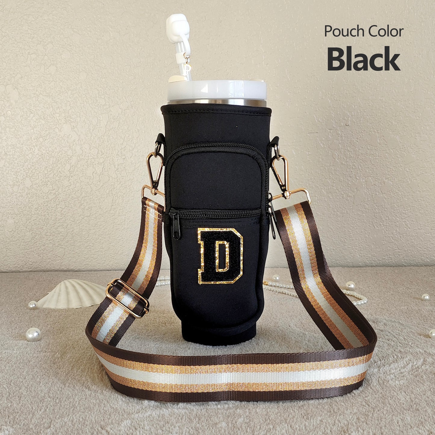 Custom Stanley Cup Strap Pouch Personalized 40oz Stanley Bag Stanley Cup Accessories Carrier Case Quencher Tumbler Water Bottle Bag Holder