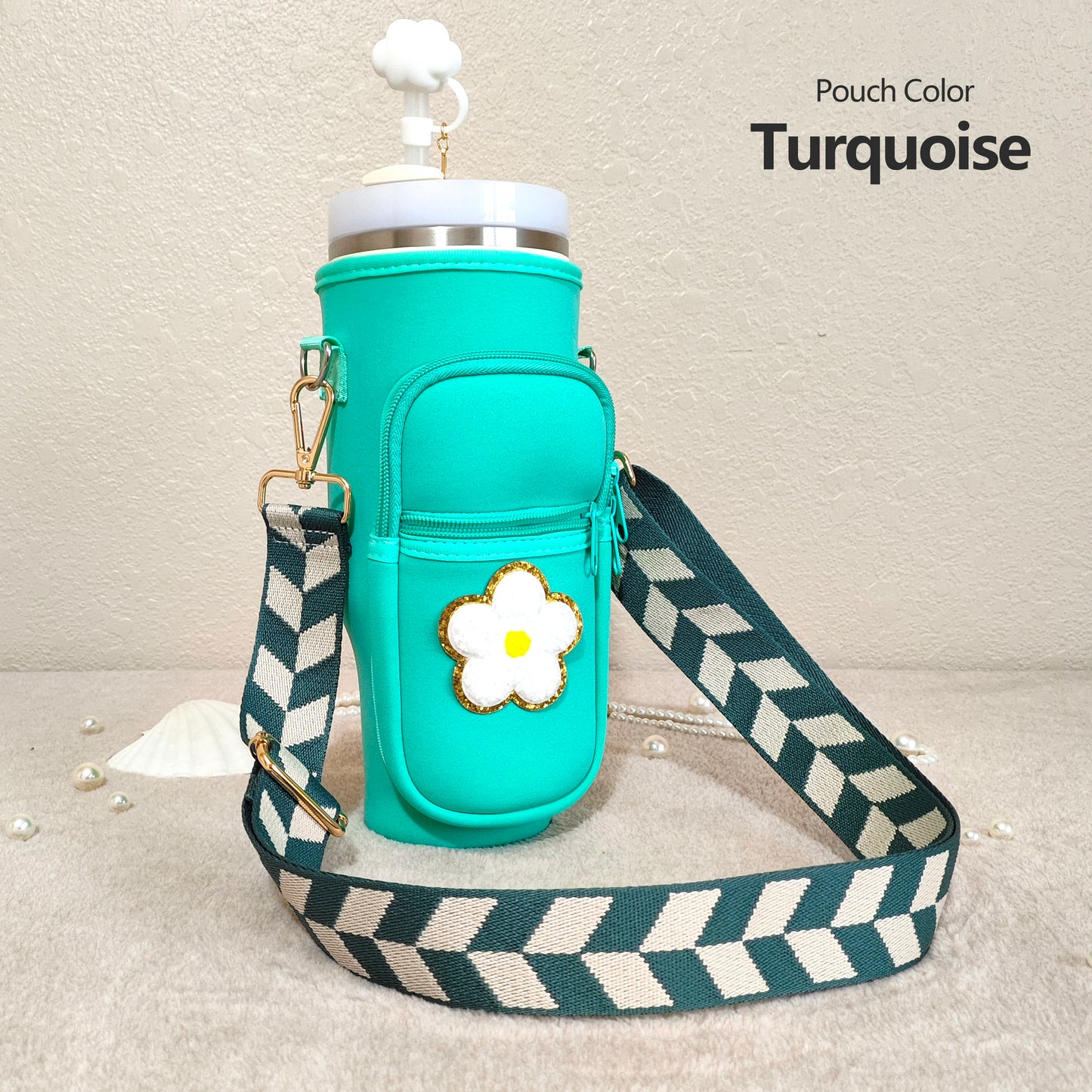 Custom Stanley Cup Strap Pouch Personalized 40oz Stanley Bag Stanley Cup Accessories Carrier Case Quencher Tumbler Water Bottle Bag Holder