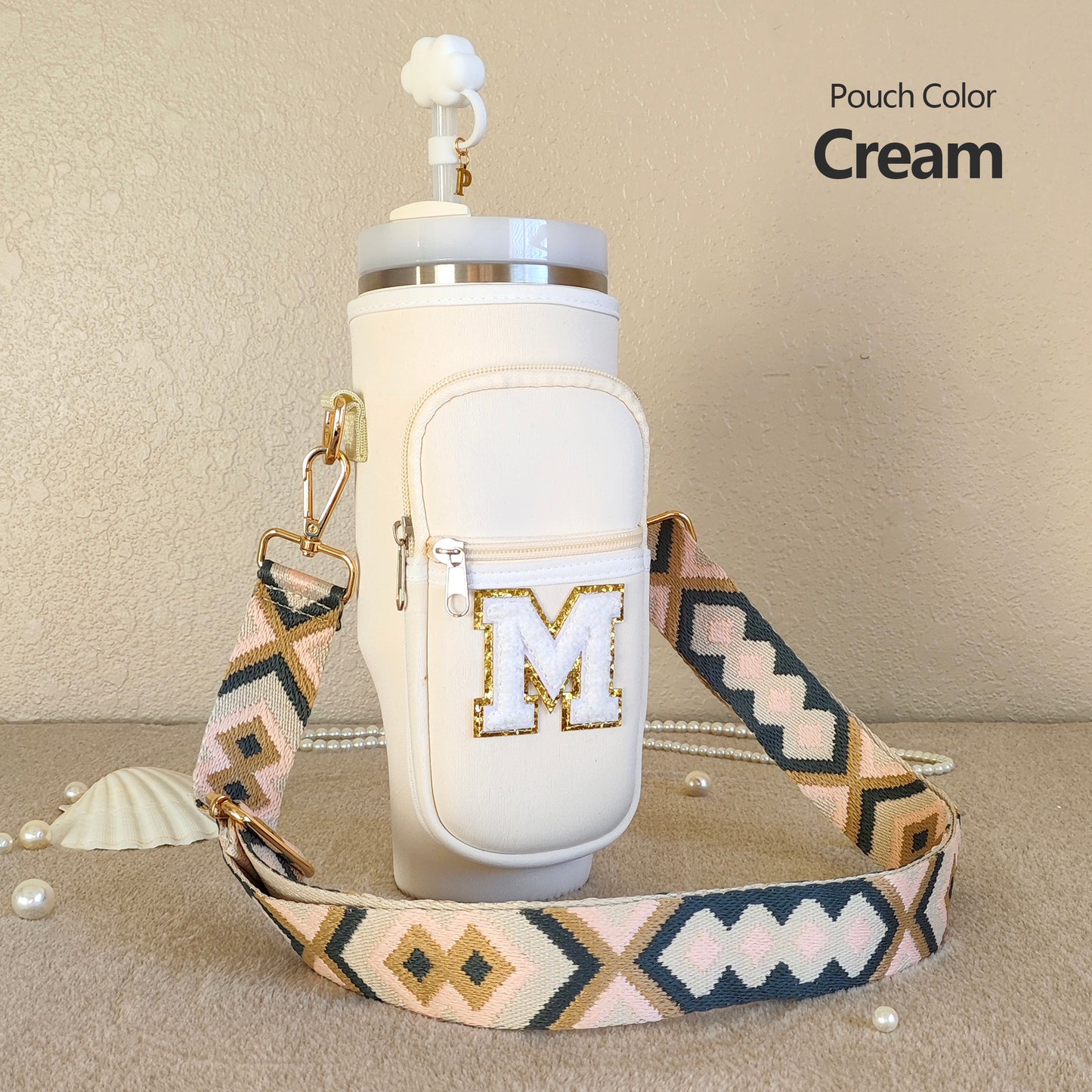 Custom Stanley Cup Strap Pouch Personalized 40oz Stanley Bag Stanley Cup Accessories Carrier Case Quencher Tumbler Water Bottle Bag Holder