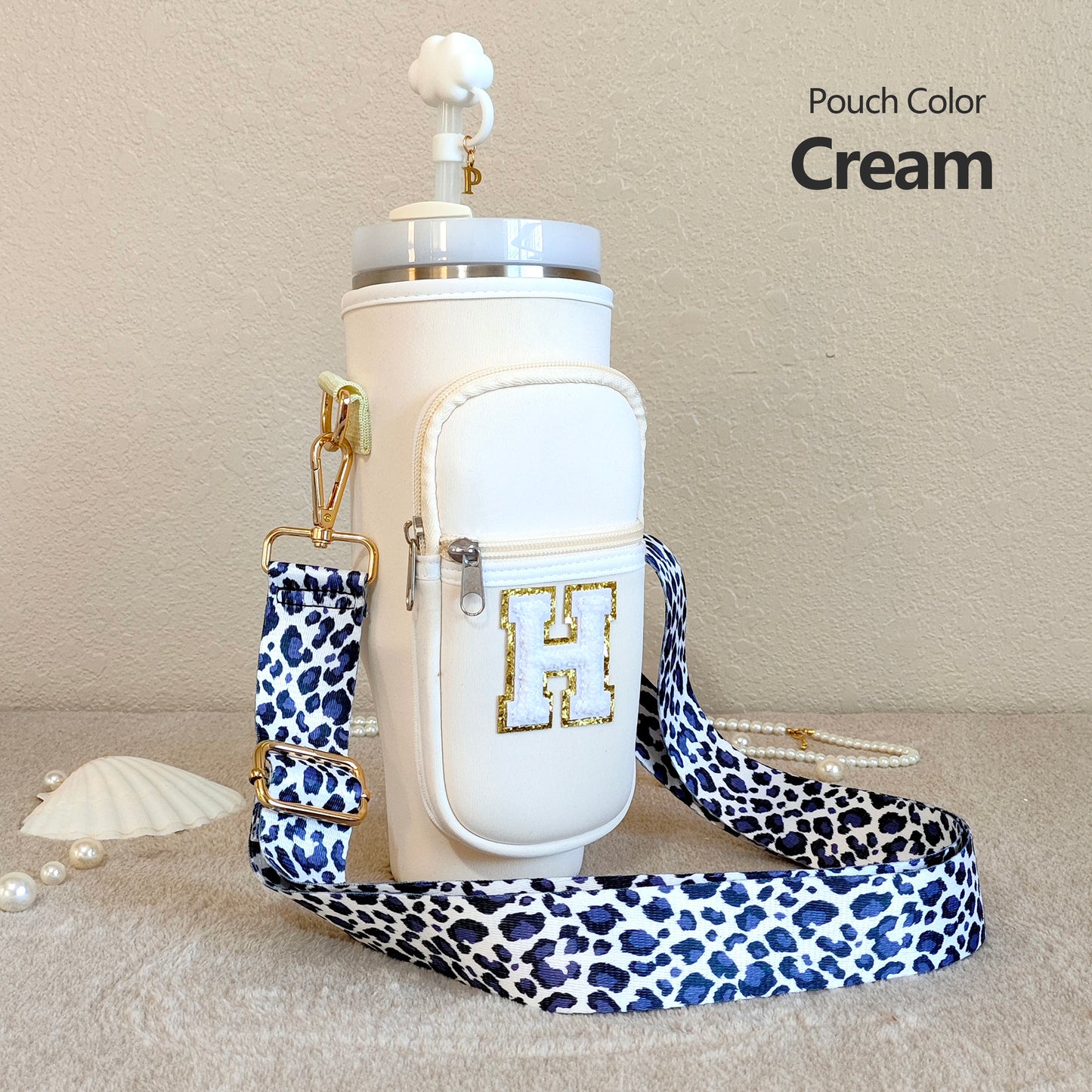 Custom Stanley Cup Strap Pouch Personalized 40oz Stanley Bag Stanley Cup Accessories Carrier Case Quencher Tumbler Water Bottle Bag Holder