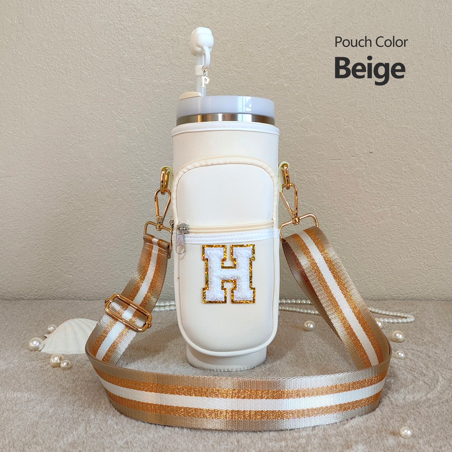 Custom Stanley Cup Strap Pouch Personalized 40oz Stanley Bag Stanley Cup Accessories Carrier Case Quencher Tumbler Water Bottle Bag Holder