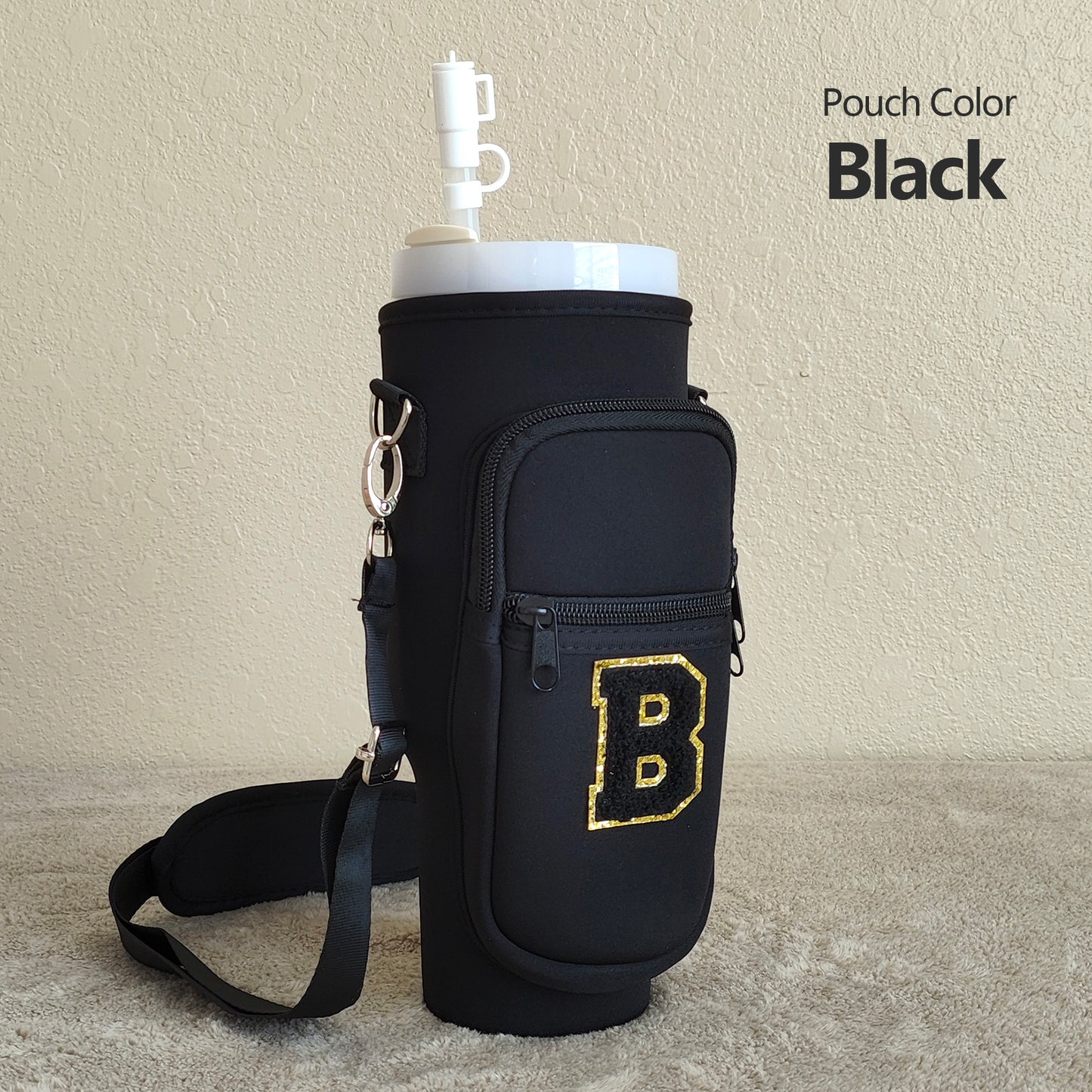 Custom Stanley Cup Strap Pouch Personalized 40oz Stanley Bag Stanley Cup Accessories Carrier Case Quencher Tumbler Water Bottle Bag Holder