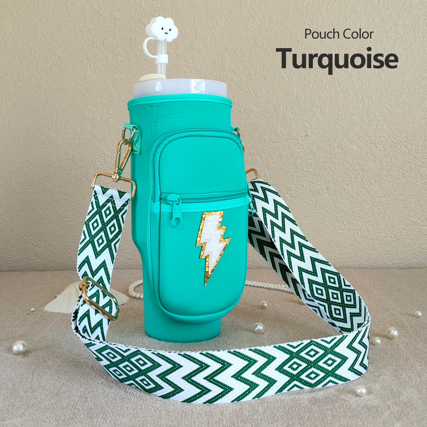 Custom Stanley Cup Strap Pouch Personalized 40oz Stanley Bag Stanley Cup Accessories Carrier Case Quencher Tumbler Water Bottle Bag Holder
