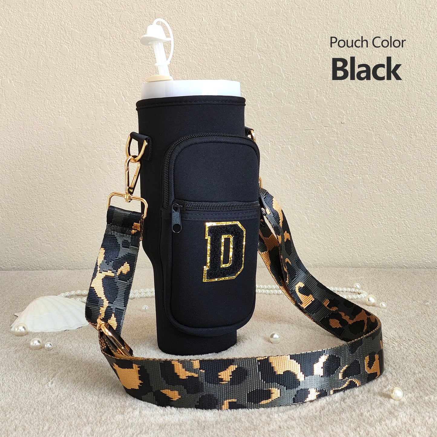 Custom Stanley Cup Strap Pouch Personalized 40oz Stanley Bag Stanley Cup Accessories Carrier Case Quencher Tumbler Water Bottle Bag Holder