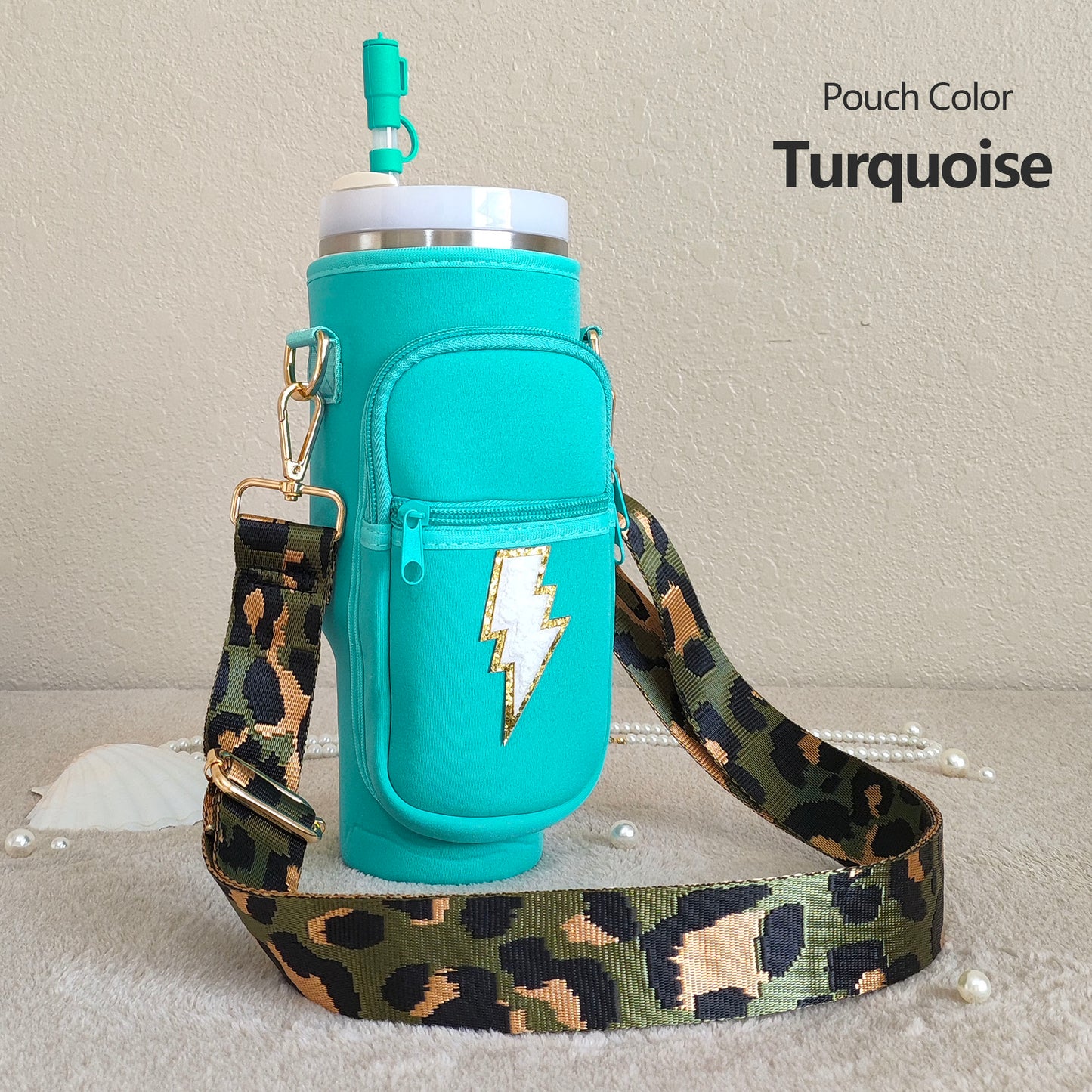 Custom Stanley Cup Strap Pouch Personalized 40oz Stanley Bag Stanley Cup Accessories Carrier Case Quencher Tumbler Water Bottle Bag Holder