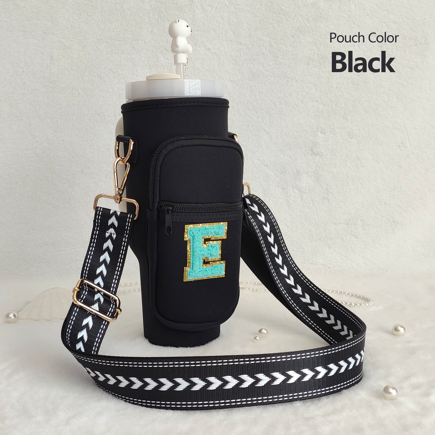 Custom Stanley Cup Strap Pouch Personalized 40oz Stanley Bag Stanley Cup Accessories Carrier Case Quencher Tumbler Water Bottle Bag Holder