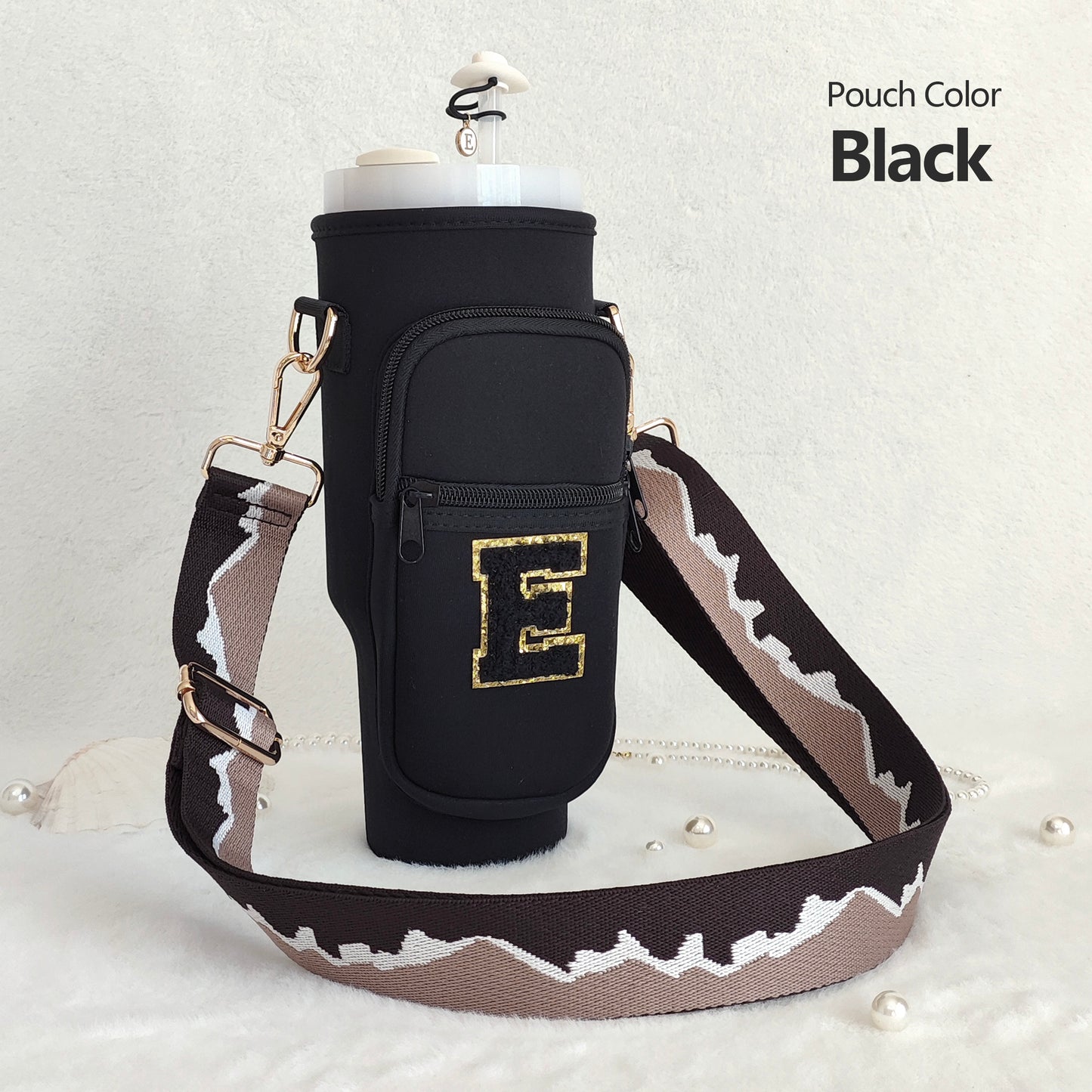 Custom Stanley Cup Strap Pouch Personalized 40oz Stanley Bag Stanley Cup Accessories Carrier Case Quencher Tumbler Water Bottle Bag Holder