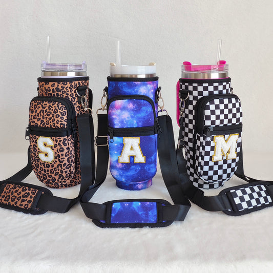 Custom Stanley Cup Strap Pouch Personalized 40oz Stanley Bag Stanley Cup Accessories Carrier Case Quencher Tumbler Water Bottle Bag Holder