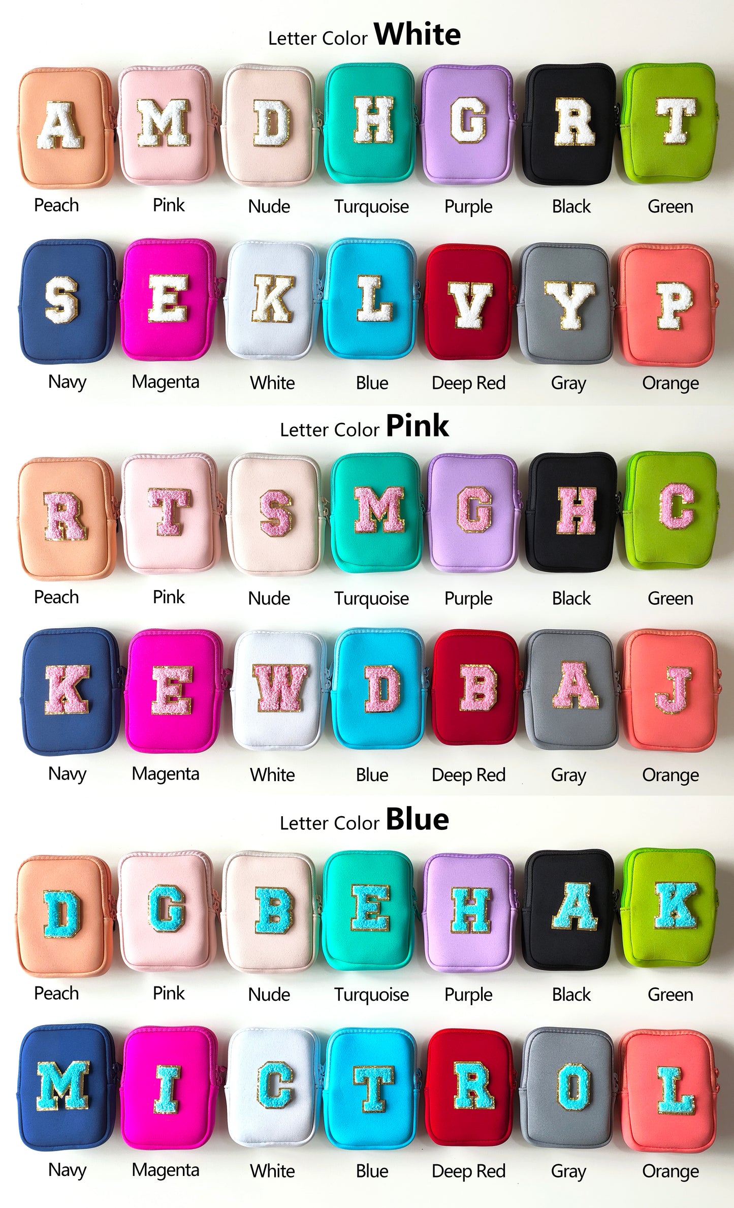 Custom Stanley Tumbler Pouch Personalized Water Bottle Bag Chenille Pouch Fanny Pack 40oz 30oz Stanley Cup Accessories Bridesmaid Gifts Mom