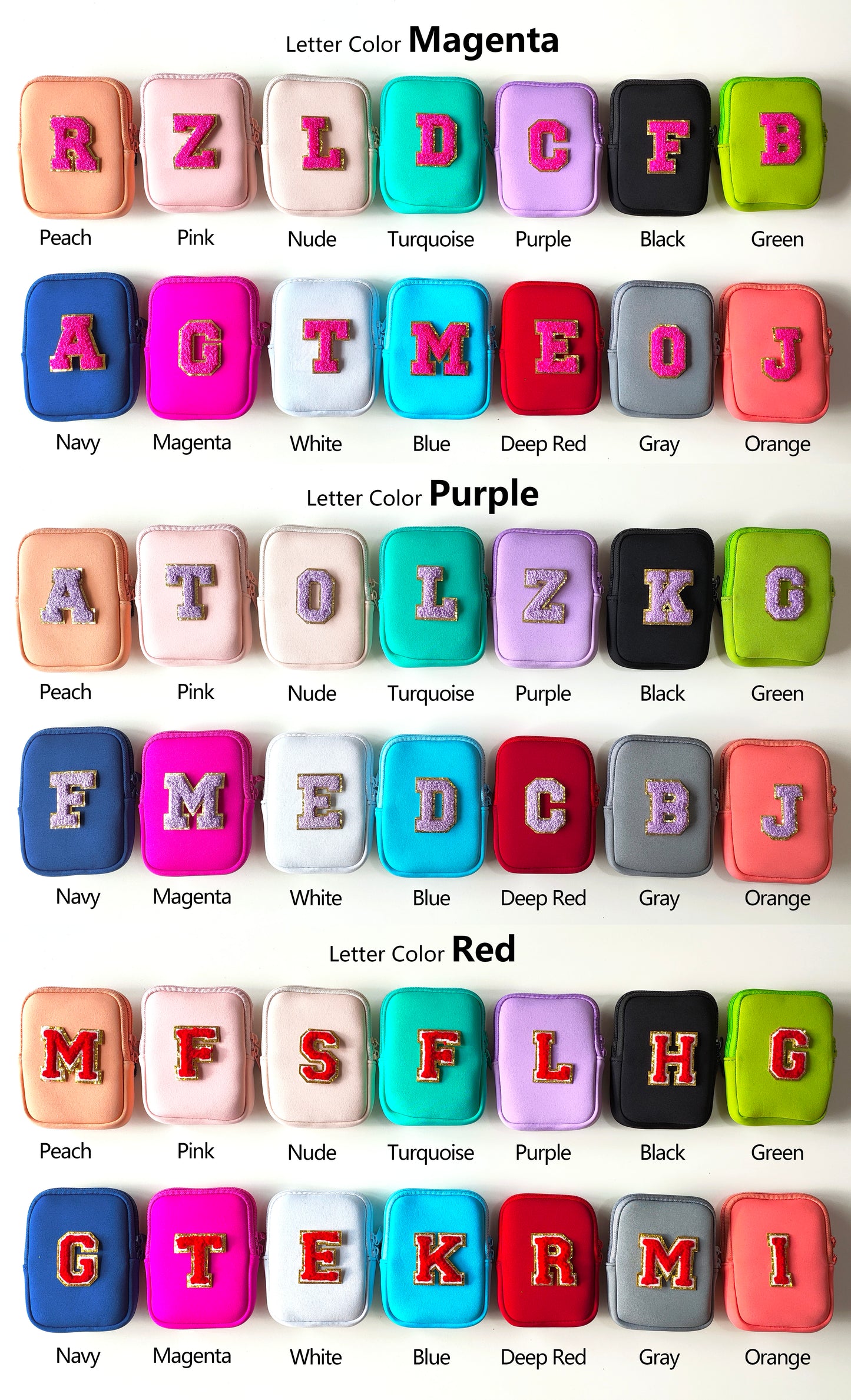 Custom Stanley Tumbler Pouch Personalized Water Bottle Bag Chenille Pouch Fanny Pack 40oz 30oz Stanley Cup Accessories Bridesmaid Gifts Mom