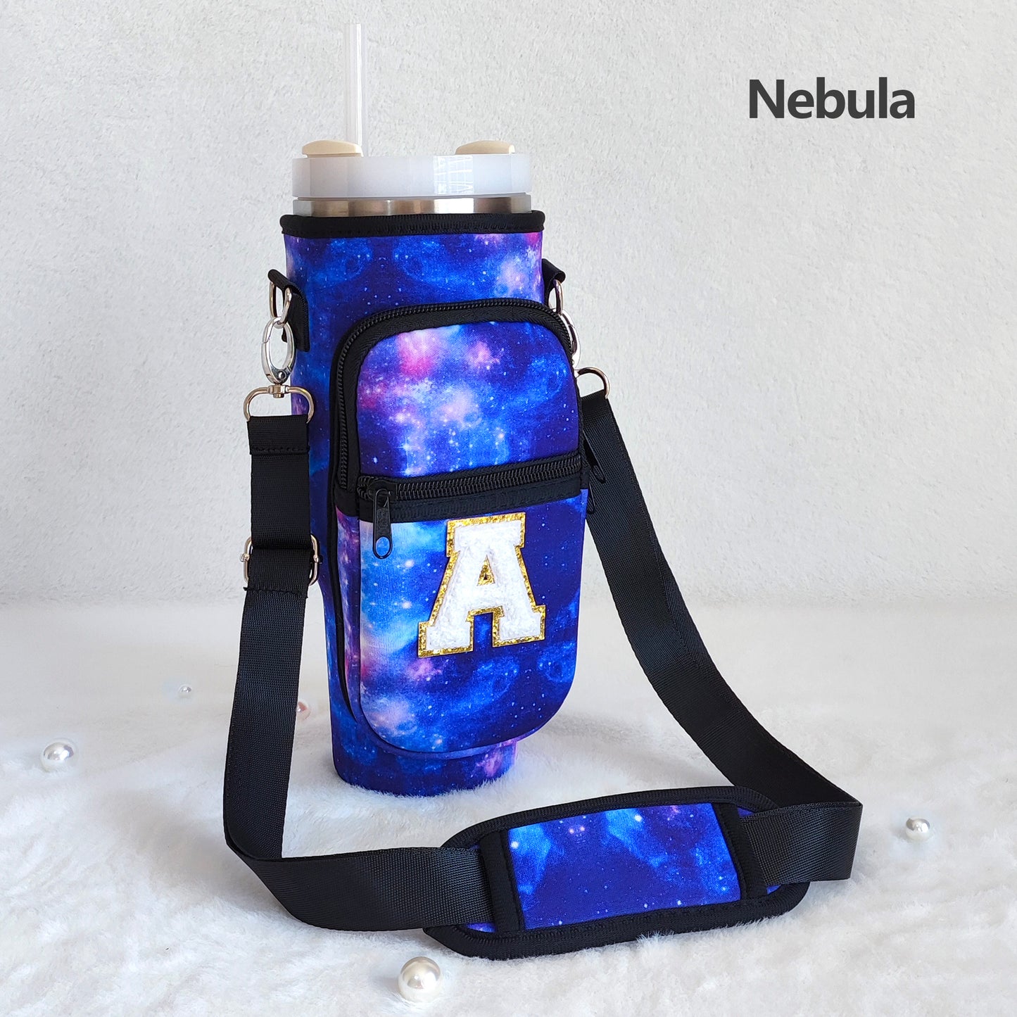 Custom Stanley Cup Strap Pouch Personalized 40oz Stanley Bag Stanley Cup Accessories Carrier Case Quencher Tumbler Water Bottle Bag Holder