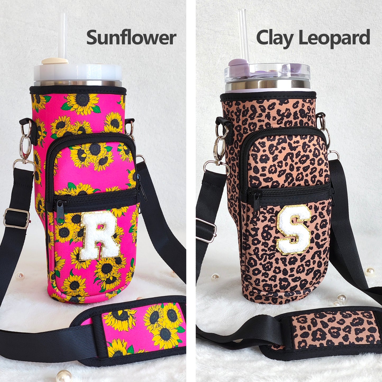 Custom Stanley Cup Strap Pouch Personalized 40oz Stanley Bag Stanley Cup Accessories Carrier Case Quencher Tumbler Water Bottle Bag Holder
