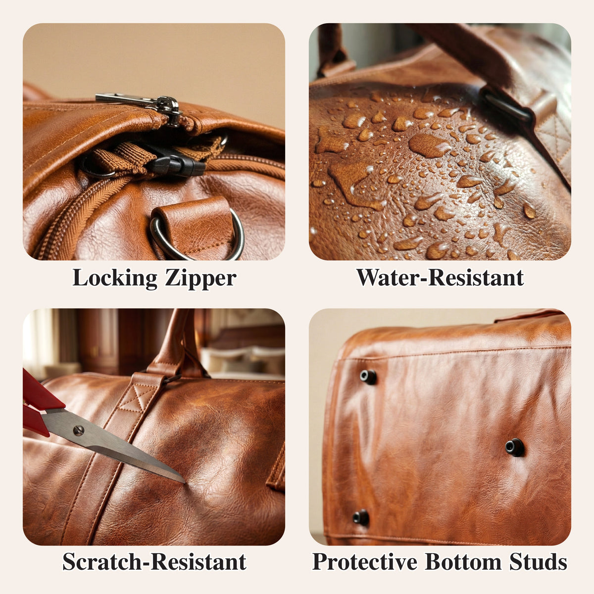 Leather Garment Duffle Bag Personalized Groomsmen Convertible Suit Duffel Shoe Compartment Custom Men's Travel Graduation Wedding Mens Gifts