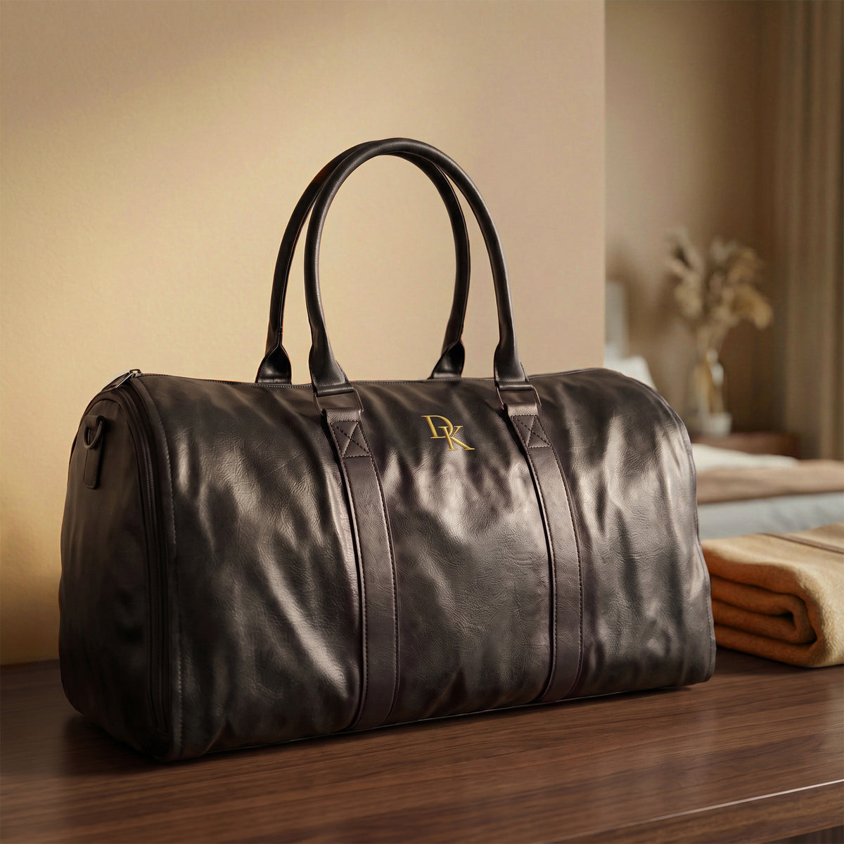 Leather Garment Duffle Bag Personalized Groomsmen Convertible Suit Duffel Shoe Compartment Custom Men's Travel Graduation Wedding Mens Gifts