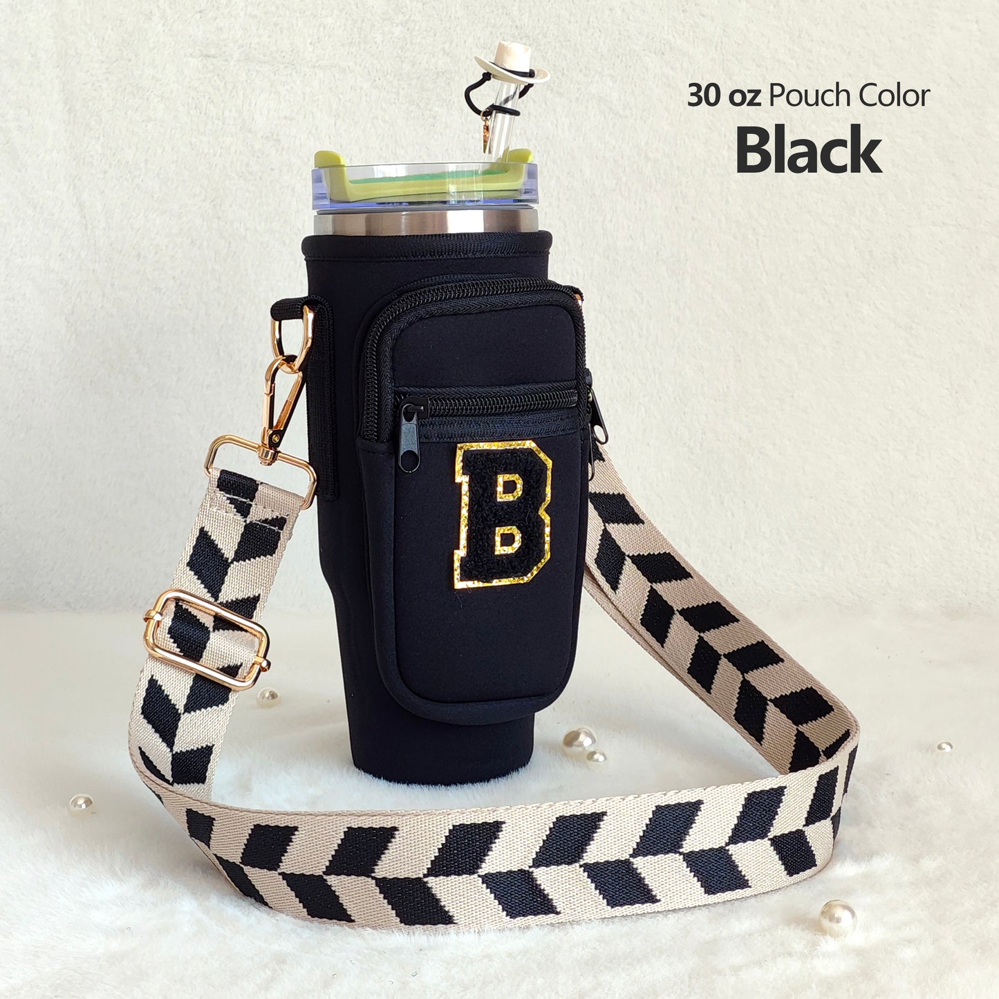 30oz Stanley Cup Strap Pouch Personalized Stanley Carrier Holder Custom Stanley Cup Accessories Bag Tumbler Water Bottle Case Accessory 30Oz