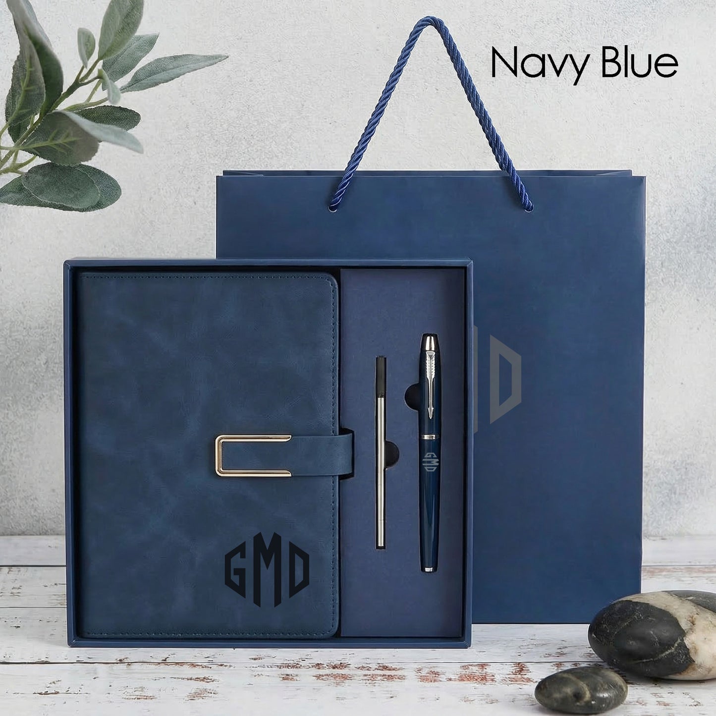 Personalized Leather Notebook Set With Pen Custom Engraved Journal Graduation Corporate Client Team Gift Thank You Gift New Job Gift Box Set